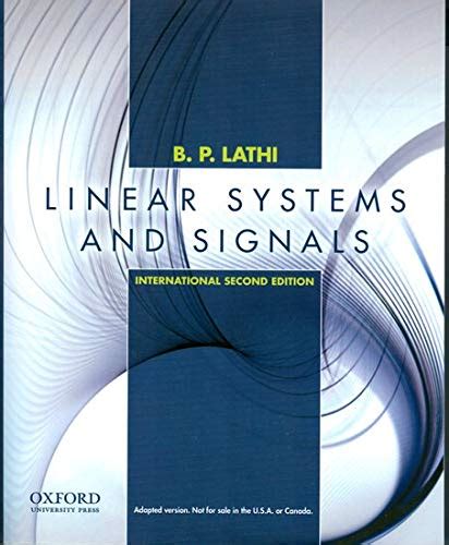SOLUTION MANUAL LINEAR SYSTEMS AND SIGNALS B P LATHI 2ND EDITION Ebook PDF