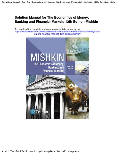 SOLUTION MANUAL MISHKIN MONEY Ebook Kindle Editon