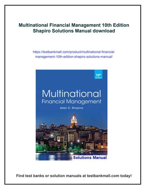 SOLUTION MANUAL MULTINATIONAL FINANCIAL MANAGEMENT SHAPIRO Ebook Epub