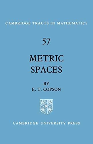 SOLUTION MANUAL OT COPSON METRIC SPACE Ebook Doc