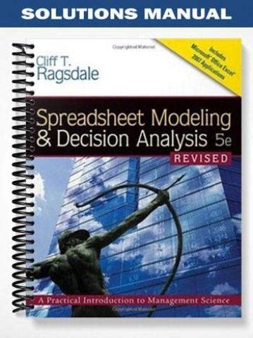 SOLUTION MANUAL SPREADSHEET MODELING AND DECISION ANALYSIS Ebook Epub