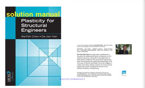 SOLUTION MANUAL STRUCTURAL PLASTICITY CHEN Ebook PDF