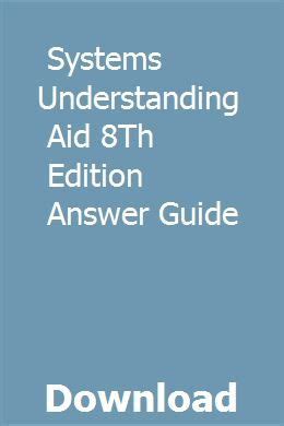 SOLUTION TO SYSTEMS UNDERSTANDING AID 8TH EDITION Ebook Epub