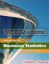 SOLUTIONS FOR BUSINESS STATISTICS WEIERS 7TH EDITION Ebook Reader