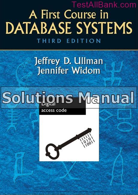 SOLUTIONS MANUAL FIRST COURSE IN DATABASE SYSTEMS Ebook PDF