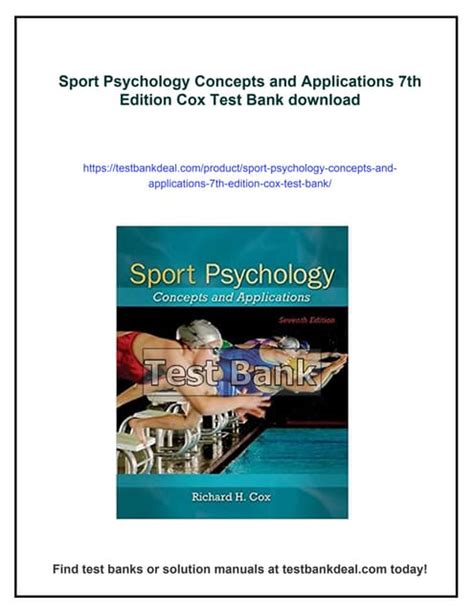 SPORT PSYCHOLOGY CONCEPTS AND APPLICATIONS 7TH EDITION EBOOK Ebook PDF