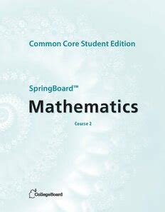 SPRINGBOARD MATHEMATICS COURSE 2 Ebook Kindle Editon