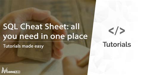 SQL Cheat Sheet PDF: Your Ultimate Guide to Mastering SQL