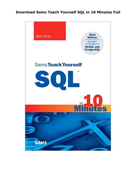 SQL Minutes Sams Teach Yourself Doc