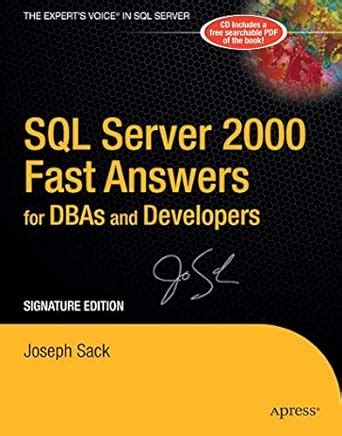 SQL Server 2000 Fast Answers For DBAS and Developers PDF