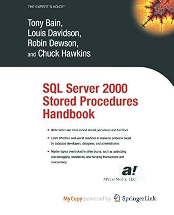 SQL Server 2000 Stored Procedures Handbook 1st Edition Reader