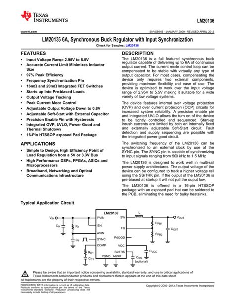 SSP6206-30NR: A 30V, 6A Synchronous Buck Regulator