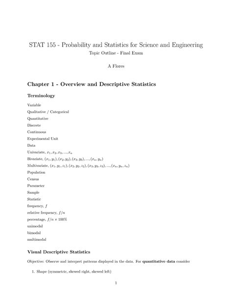 STAT155: Probability Models Syllabus @ Berkeley