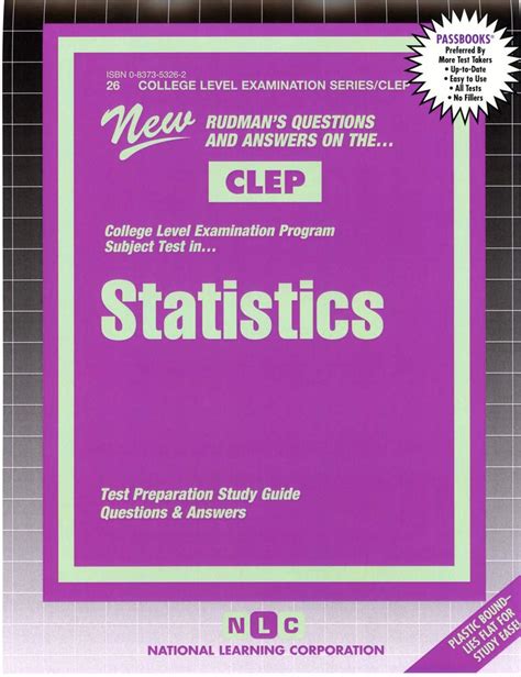 STATISTICS College Level Examination Series Passbooks COLLEGE LEVEL EXAMINATION SERIES CLEP Epub