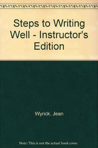 STEPS TO WRITING WELL 8TH INSTRUCTORS MANUAL FREE PDF Ebook Doc