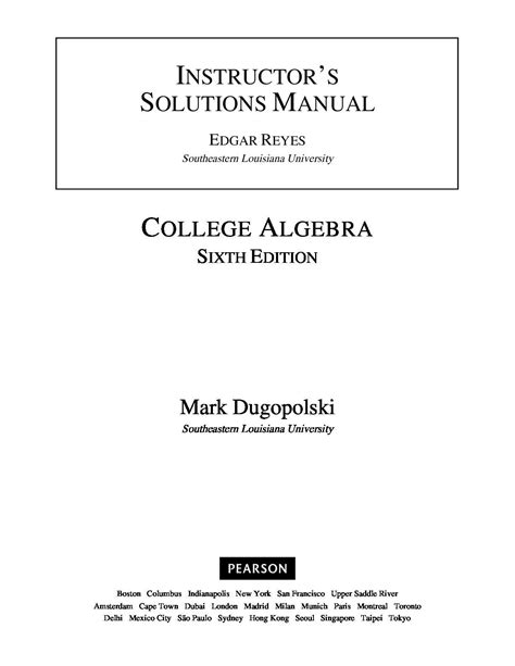 STEWART 6TH EDITION SOLUTIONS MANUAL COLLEGE ALGEBRA FREE Ebook Doc