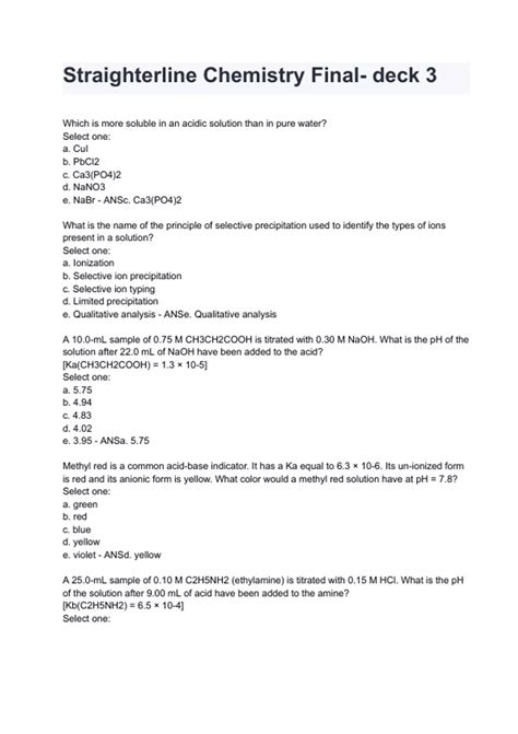 STRAIGHTERLINE CHEMISTRY ANSWER KEY Ebook Doc