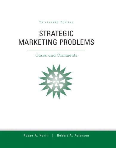 STRATEGIC MARKETING PROBLEMS KERIN 13TH EDITION Ebook PDF