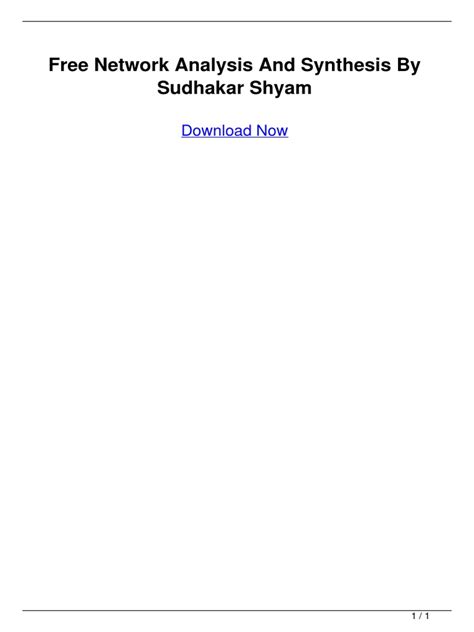 SUDHAKAR AND SHYAM MOHAN NETWORK ANALYSIS SOLUTION Ebook Kindle Editon