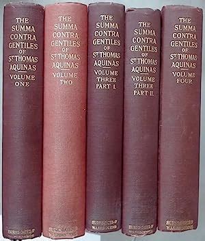 SUMMA CONTRA GENTILES Complete Set 4 parts bound in 5 volumes Epub