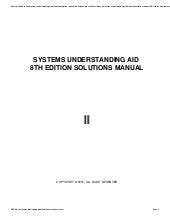 SYSTEMS UNDERSTANDING AID 8TH EDITION SOLUTIONS PDF Ebook Epub