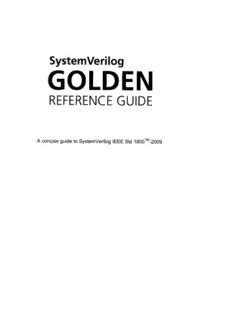 SYSTEMVERILOG GOLDEN REFERENCE GUIDE Ebook Reader