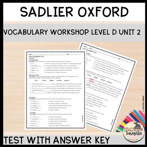 Sadlier Oxford Vocabulary Enriched Edition Answers PDF