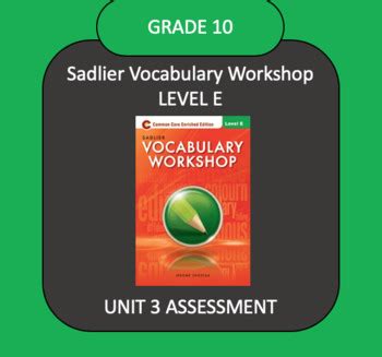 Sadlier Oxford Vocabulary Workshop Level E Unit 3 Answers Epub