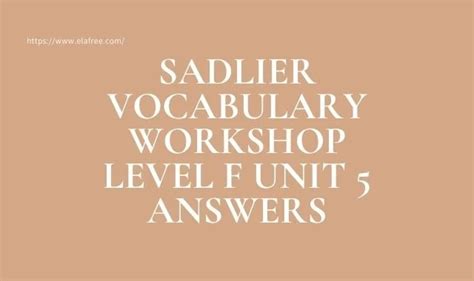 Sadlier Vocabulary Answers Level F Kindle Editon