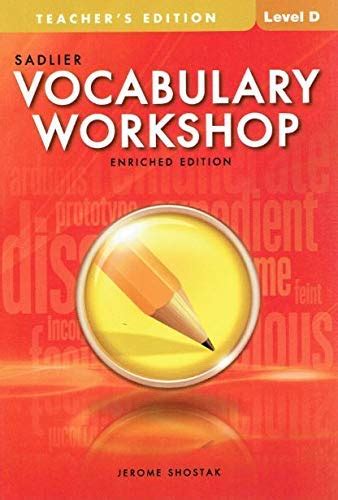 Sadlier Vocabulary Workshop Enriched Edition Level D Answers Reader