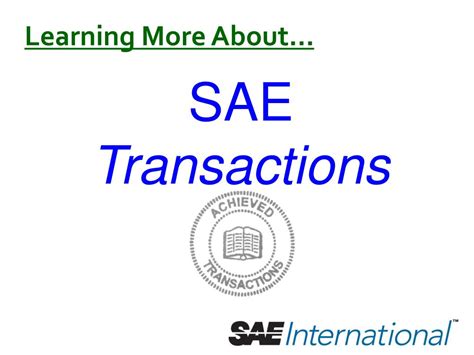 Sae Transactions Kindle Editon