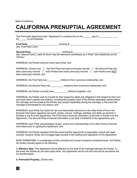 Safeguard Your Future: A Comprehensive Guide to Premarital Agreements in California