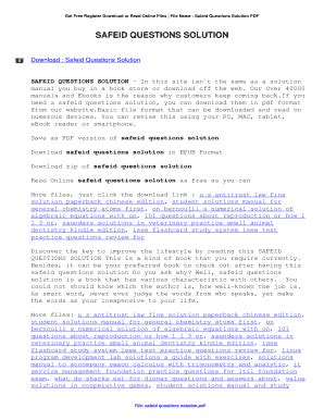 Safeid Questions Solution Epub