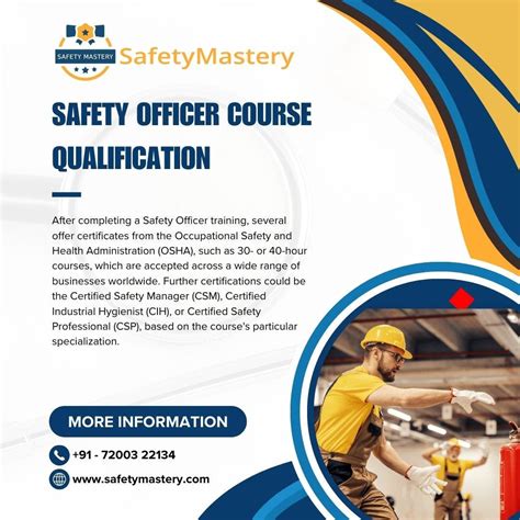 Safety Officer Course: A Comprehensive Guide to Enhancing Workplace Safety