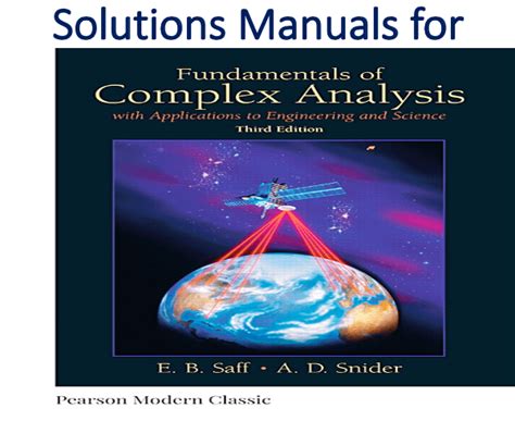 Saff Snider Complex Analysis Solutions Manual PDF