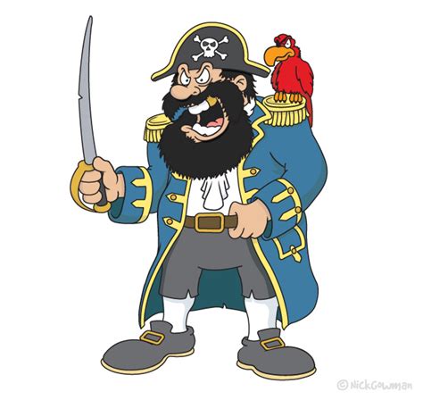 Sail the Seven Seas with the Captains Hat Pirate Cartoon