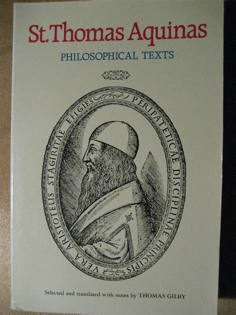 Saint Thomas Aquinas Philosophical Texts Reader