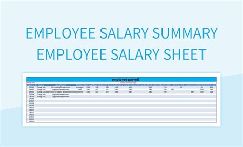 Salary Overview