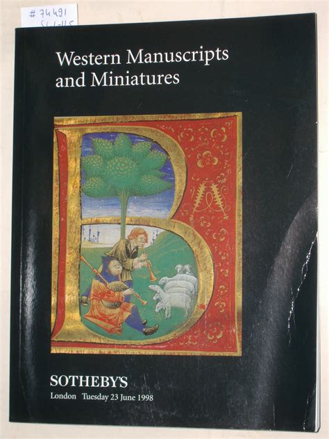 Sale 20 June 1995: Western Manuscripts and Miniatures. With a collection of Hebrew Incunabula Reader