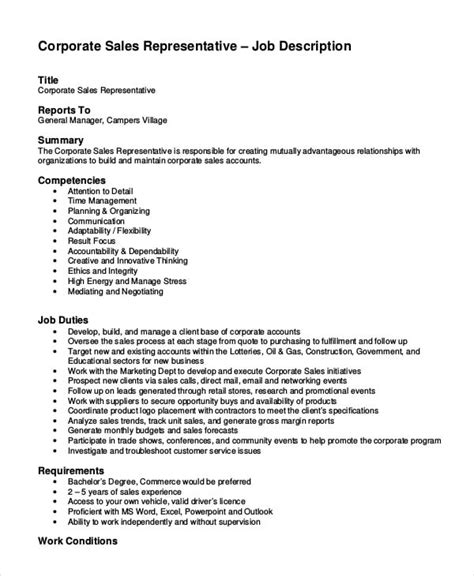 Sales Job Description Template