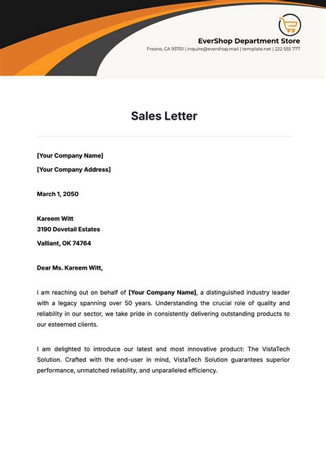 Sales Letter Templates