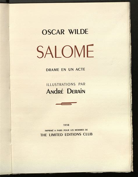 Salome A Tragedy in One Act translated from the French of Oscar Wilde Epub