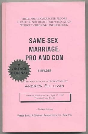 Same-Sex Marriage Pro and Con A Reader Doc