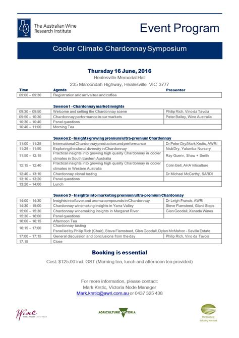 Sample Event Program Template