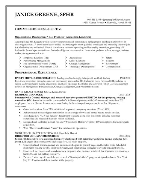 Sample Executive Resume Template