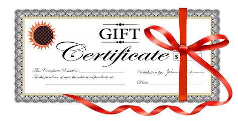 Sample Gift Certificates Templates