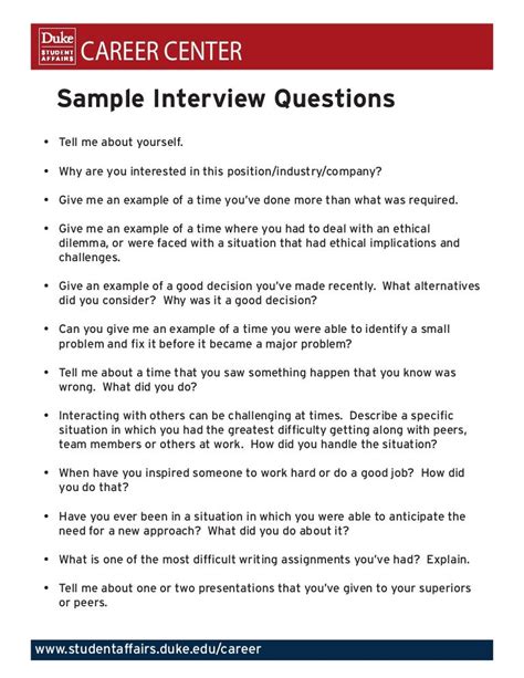 Sample Interview Answers Epub