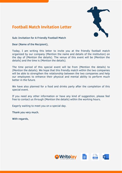 Sample Invitation Letter For Soccer Tournament Ebook Kindle Editon