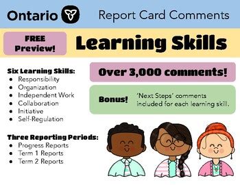 Sample Learning Skills Comments Ontario Report Card Ebook Doc