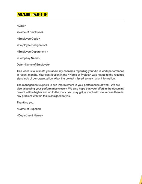 Sample Letter Of Concern To Employee Ebook Reader